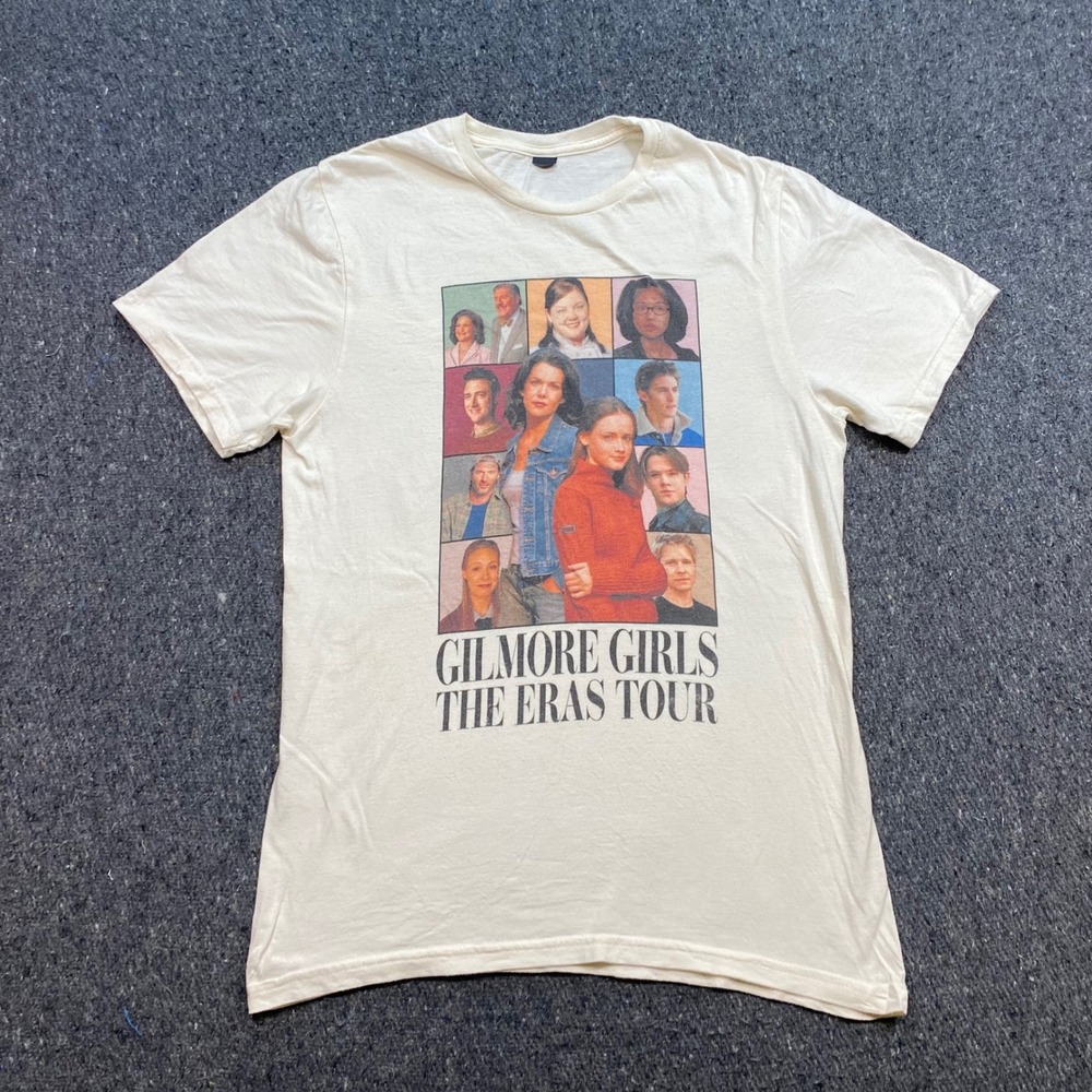 Gilmore Girls The Eras Tour TShirt Sz M Unisex Cream Y2K Graphic Fan Tee
